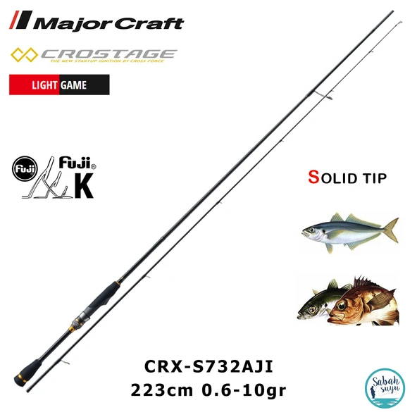 Major Craft Crostage CRX-S732AJI Solid 223cm 0.6-10gr (2P) LRF Kamış ürün görseli 1