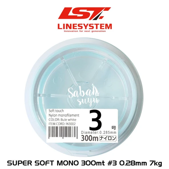 Linesystem Super Soft Mono Misina #3 0.28mm 7kg. 300mt. ürün görseli 1