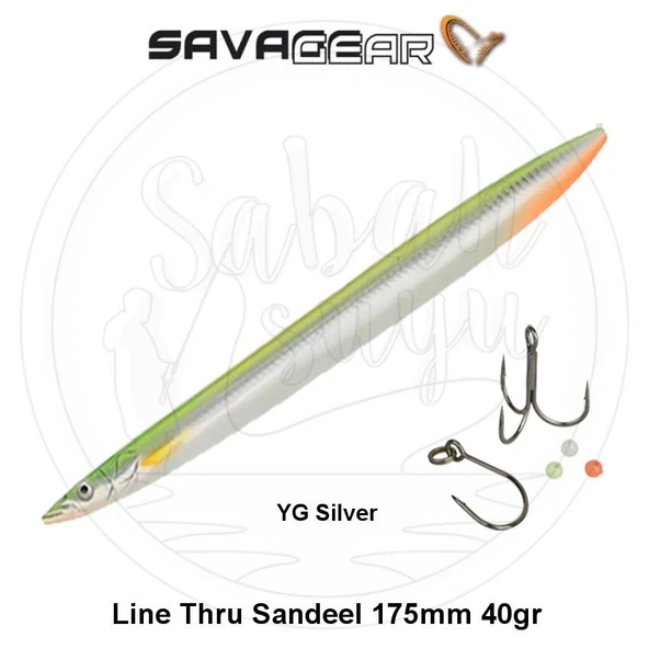 Savage Gear 3D Line Thru Sandeel 175mm 40g 05 YG Silver ürün görseli 1