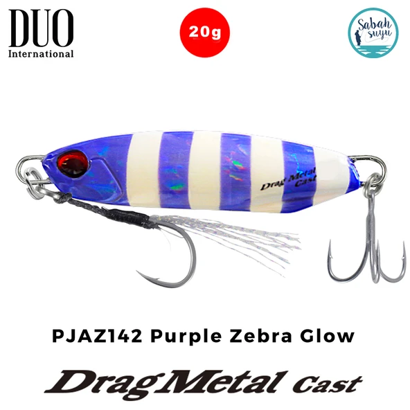 Duo Drag Metal Cast Jig 20gr. PJAZ142 Purple Zebra Glow Sahte Yem ürün görseli 1