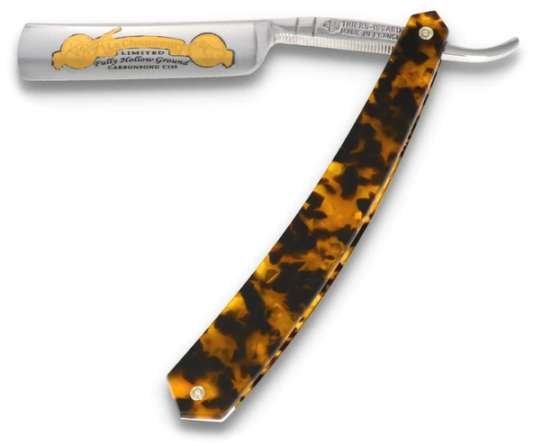 Thiers-Issard Sabatier tıraş makinesi - Fransa - imitasyon kaplumbağa kabuğu - 5/8' - C135 karbon çeliği - 'Le Chasseur' motifli - 1/1 tam içi boş taşlama ürün görseli 1