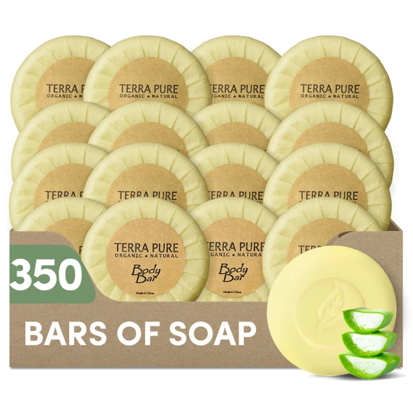 terra saf yeşil çay vücut çubuğu, ağırlama boyutu 3,25 oz, organik bal ve aloe vera ile zenginleştirilmiş ayrı ayrı yıkanmış sabun (350 adet) ürün görseli 1