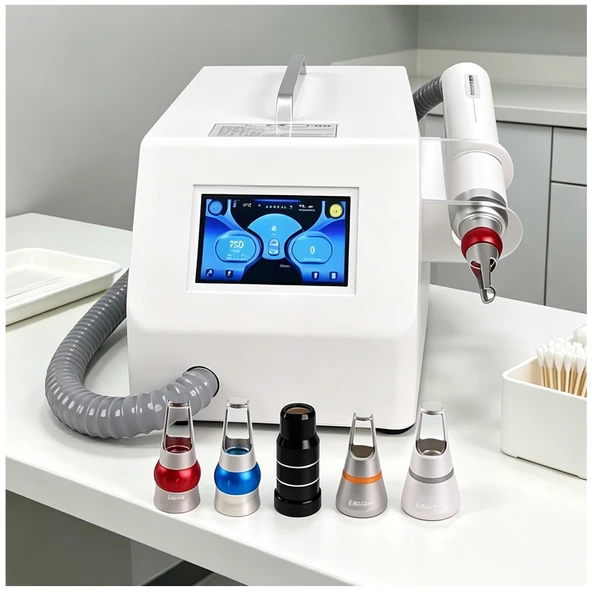 GQKVQ Pikosaniye Lazer Dövme Temizleme Makinesi, Dövme, Kaş, Pigment, Leke Çıkarma, Suyla Yıkama Yok için 5 Farklı Problu Profesyonel Q-Switch ND YAG Lazer ürün görseli 1