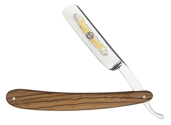 nippes Solingen profesyonel tıraş makinesi | 15cm | Zeytin ağacı sapı | 5/8 bıçak genişliği | Yüksek kaliteli, son derece keskin gümüş çelikten yapılmıştır | Solingen'den kalite ürün görseli 1