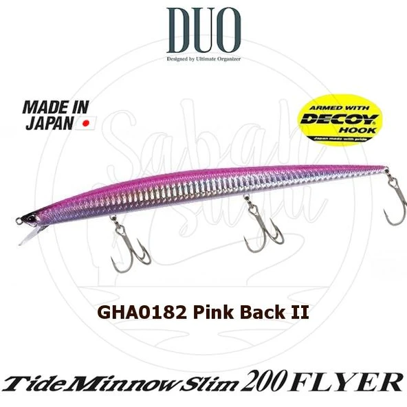 Duo Tide Minnow Slim 200 FLYER GHA0182 Pink Back II ürün görseli 1