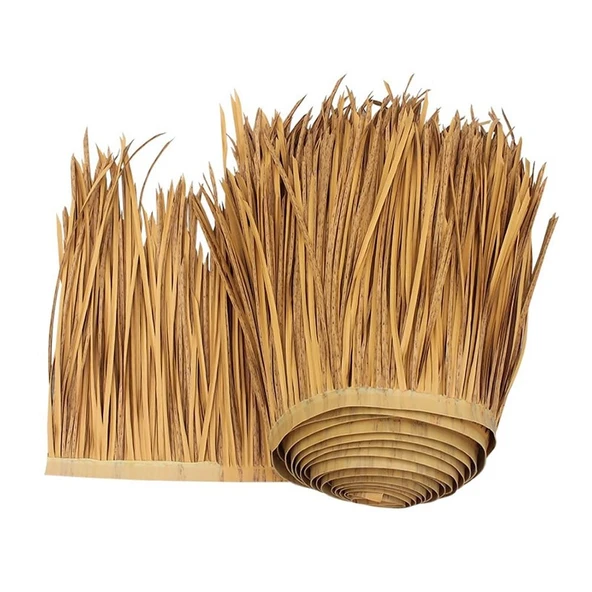 Pujindu Yapay Saz Çatı, Palapa Samanından Yapılmış Meksika Yapay Saz Çatı, Bahçe Veranda ve Partilerin Dekorasyonu için Çimden Yapılmış Tekne Panjurları (0.5x1m / 8PCS) ürün görseli 1