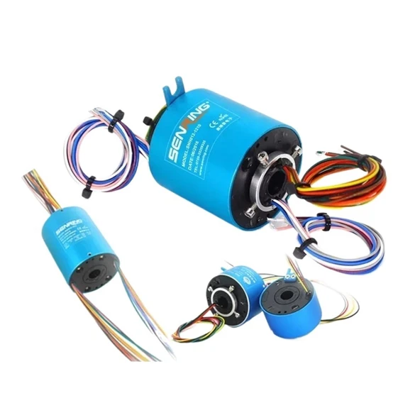 Açık Delikli Kayma Halkası 2/6/12/18/24 Kanal 2A/5A/10A Akım İçi Boş Döner Terminal Deliği 8-100mm Çoklu Boyutlar 1 Paket (5x22mm 6 Kanal 2A)(12.7x35mm 12ch 5a) ürün görseli 1
