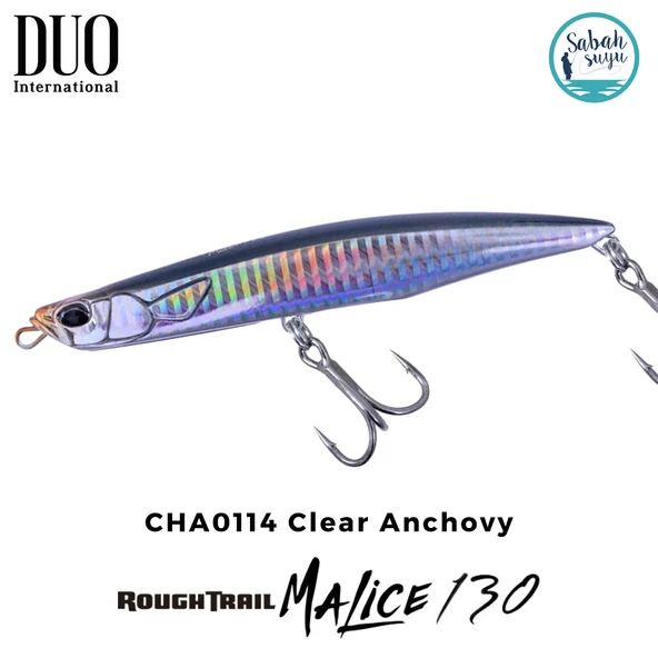 Duo Rough Trail Malice 130 CHA0114 Clear Anchovy Sahte Balık ürün görseli 1