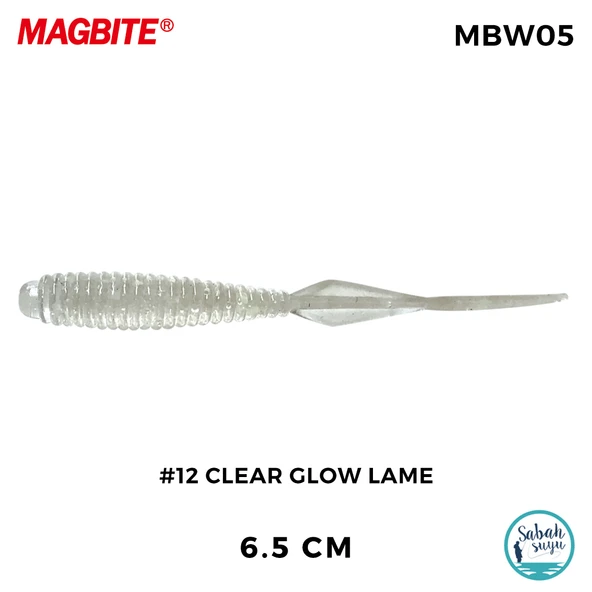Magbite Booty Shake 6.5cm #12 Clear Glow Lame Kokulu Silikon Yem (8 Adet) ürün görseli 1