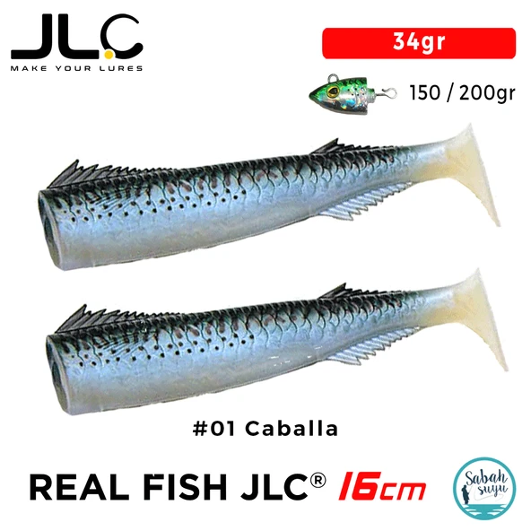 JLC Real Fish 16cm 34gr #01 Caballa Silikon Kuyruk (2 Adet) ürün görseli 1