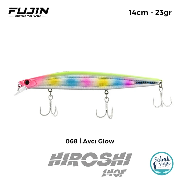 Fujin Hiroshi 140F 14cm 23gr Maket Balık 068 İ.Avcı Glow ürün görseli 1