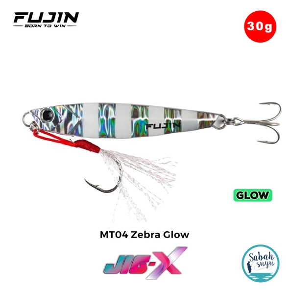Fujin Jig-X 30gr 7cm Jig Yem MT04 Zebra Glow ürün görseli 1