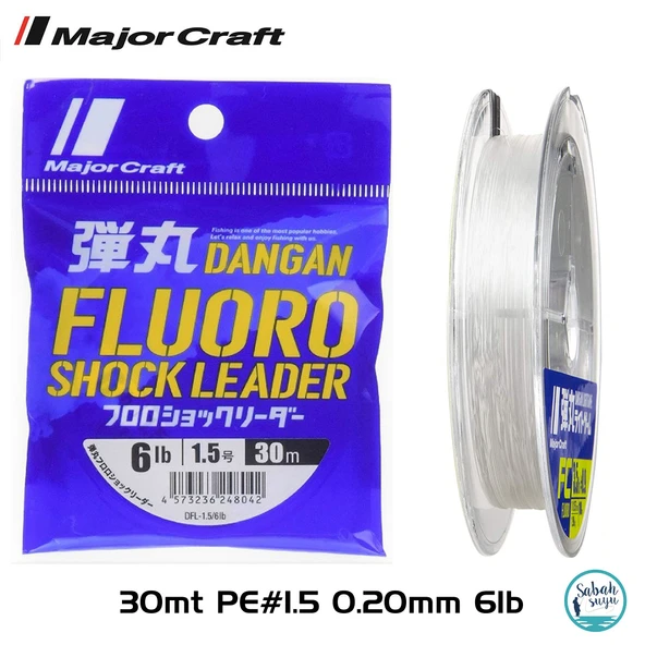 Major Craft Dangan FC Shock Leader DFL PE 1.5 0.20mm 6Lb/2.7kg 30mt ürün görseli 1
