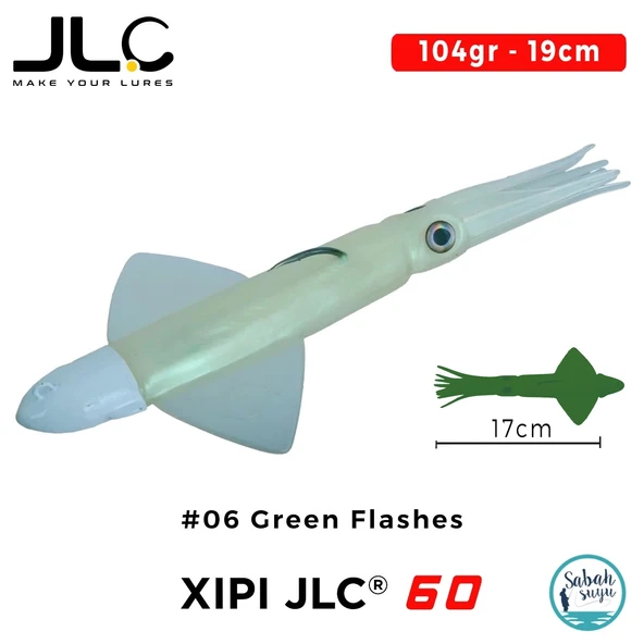 JLC Xipi 60 Set 104gr 19cm #06 Green Flashes Silikon Kalamar ürün görseli 1