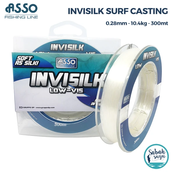 Asso Invisilk Surf Casting 0.28mm 10.4kg 300mt Mono Misina Beyaz ürün görseli 1