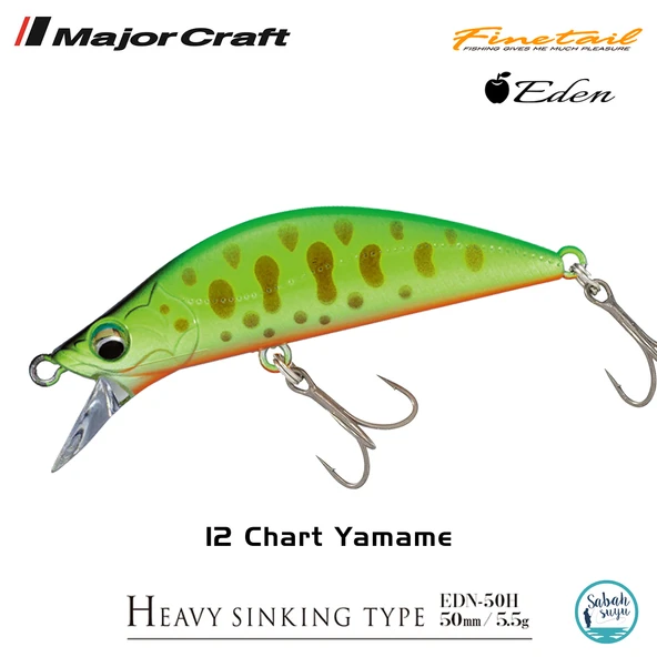 Major Craft Finetail Eden 50HS 5.5gr LRF Sahte Balık # 12 Chart Yamame ürün görseli 1
