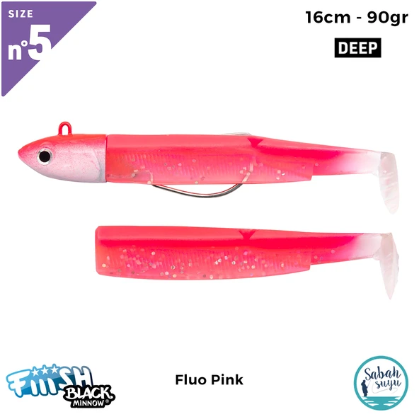 Fiiish Black Minnow BM160/5 BM1427 Combo Deep 16cm 90gr Fluo Pink ürün görseli 1