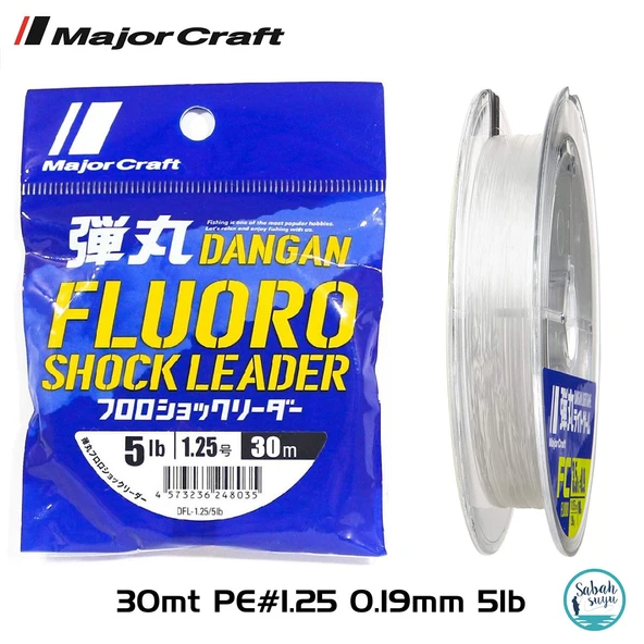 Major Craft Dangan FC Shock Leader DFL PE 1.25 0.19mm 5Lb/2.3kg 30mt ürün görseli 1