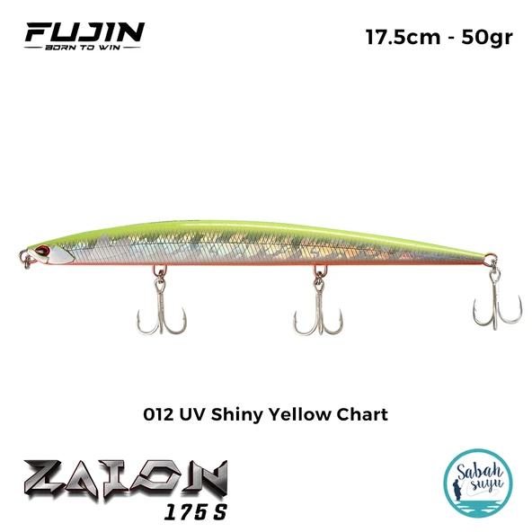 Fujin Zaion 175S 17.5cm 50gr Maket Balık 012 UV Shiny Yellow Chart ürün görseli 1