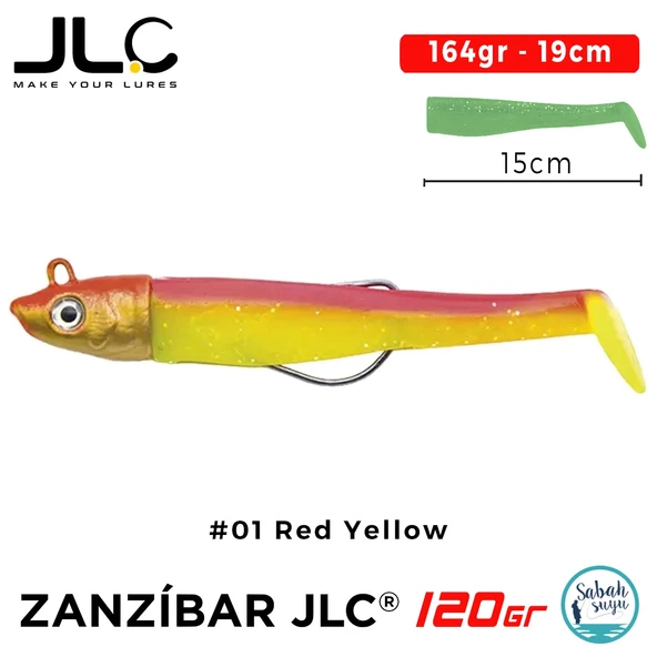 JLC Zanzibar 120 Set 164gr 19cm #01 Red Yellow Silikon Balık ürün görseli 1