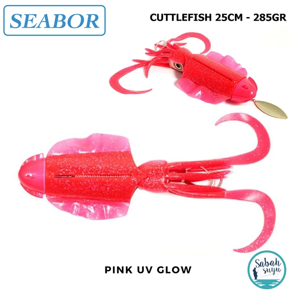 Seabor Cuttlefish Silikon Kalamar 285gr Pink UV Glow ürün görseli 1
