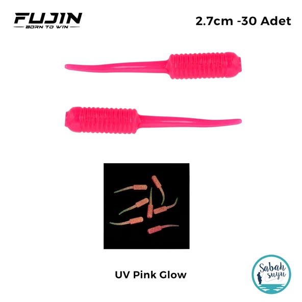 Fujin Baby Fry LRF Silikon 2.7 cm UV Pink Glow (30 Adet) ürün görseli 1