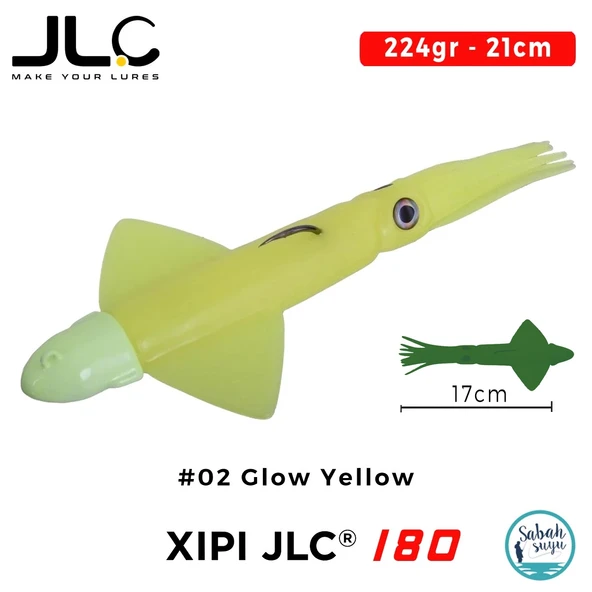 JLC Xipi 180 Set 224gr 21cm #02 Glow Yellow Silikon Kalamar ürün görseli 1
