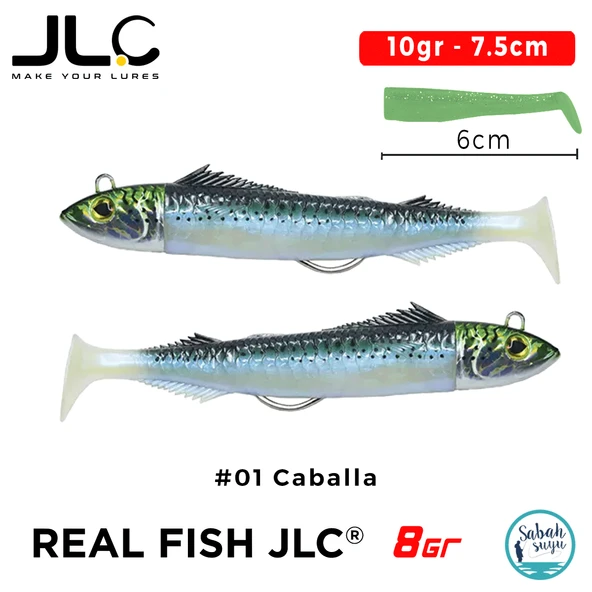 JLC Real Fish 8 Combo Set 10gr 7.5cm #01 Caballa (2+2) Silikon Balık ürün görseli 1