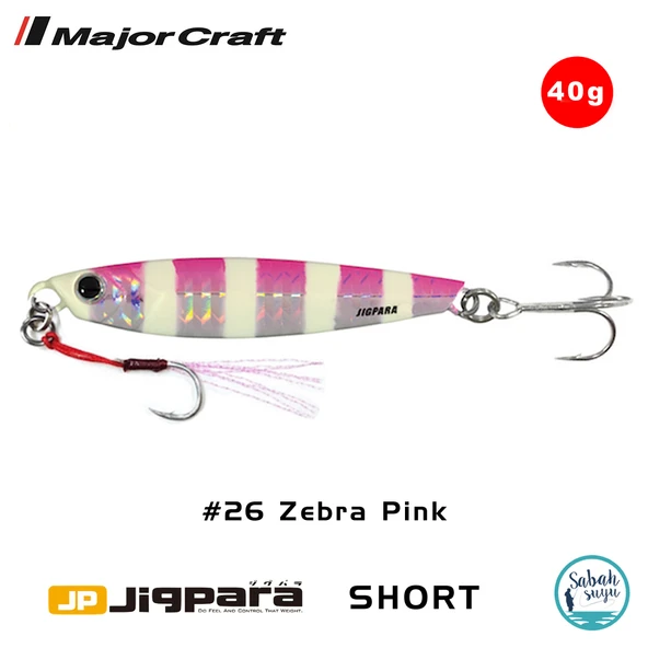 Major Craft Jigpara Short JPS-40gr 80mm #26 Zebra Pink ürün görseli 1