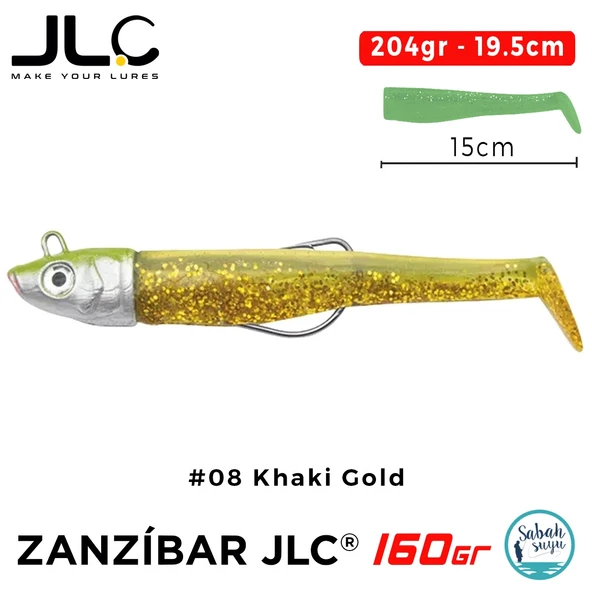 JLC Zanzibar 160 Set 204gr 19.5cm #08 Khaki Gold Silikon Balık ürün görseli 1