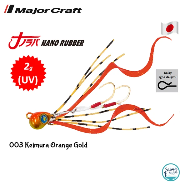 Major Craft Nano Rubber 2gr 003 Keimura Orange Gold ürün görseli 1