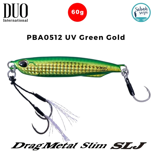 Duo Drag Metal Slim SLJ Jig 60gr 84mm PBA0512 UV Green Gold ürün görseli 1