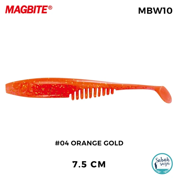 Magbite Chucky 7.5cm #04 Orange Gold Kokulu Silikon Yem (5 Adet) ürün görseli 1