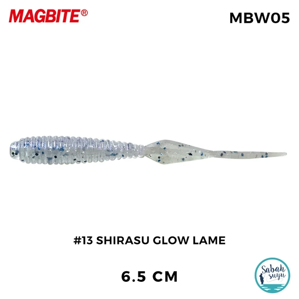 Magbite Booty Shake 6.5cm #13 Shirasu Glow Lame Kokulu Silikon Yem (8 Adet) ürün görseli 1