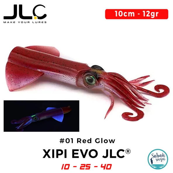 JLC Xipi Evo Yedek Gövde 10cm 12gr #01 Red Glow Silikon Kalamar ürün görseli 1