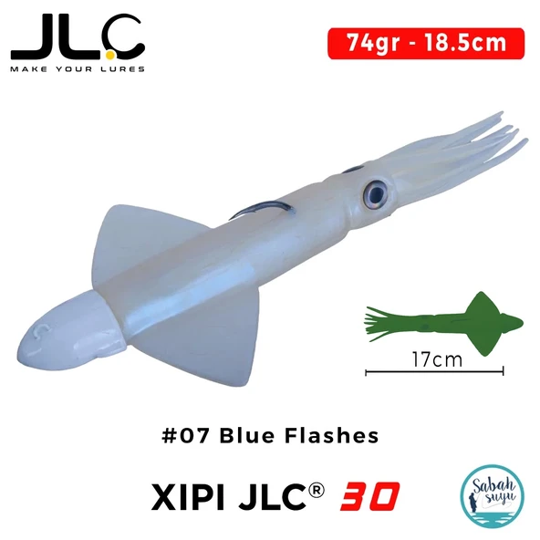 JLC Xipi 30 Set 74gr 18.5cm #07 Blue Flashes Silikon Kalamar ürün görseli 1