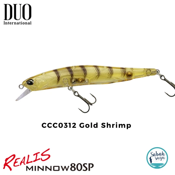 Duo Realis Minnow 80SP CCC0312 Gold Shrimp ürün görseli 1