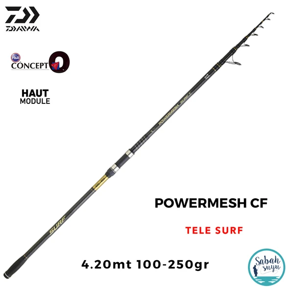 Daiwa Powermesh CF 4.20mt 100-250gr Teleskopik Surf Kamış ürün görseli 1