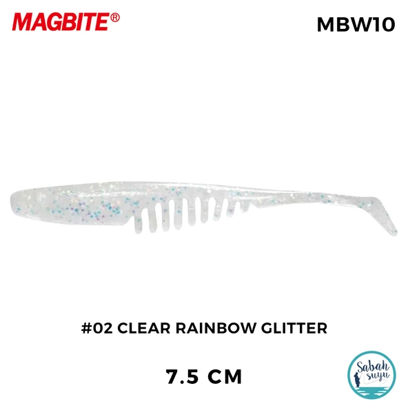Magbite Chucky 7.5cm #02 Clear Rainbow Glitter Kokulu Silikon Yem (5 Adet) ürün görseli 1