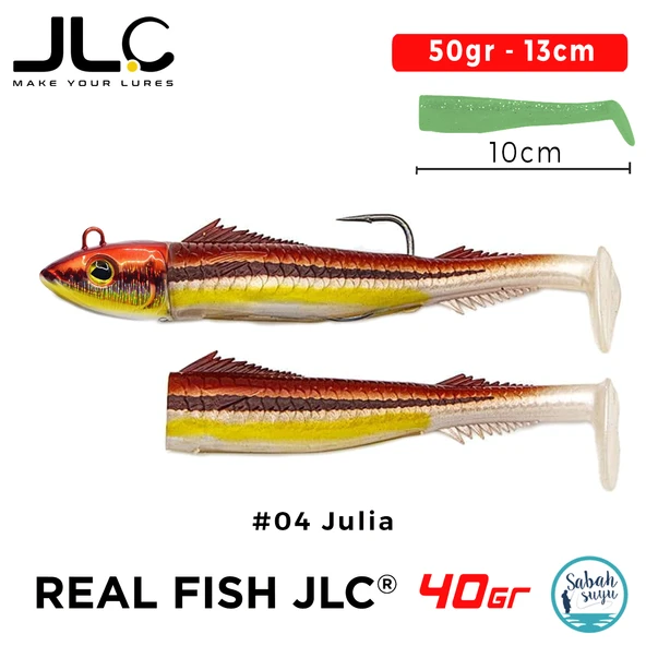 JLC Real Fish 40 Combo Set 50gr 13cm #04 Julia (2+1) Silikon Balık ürün görseli 1