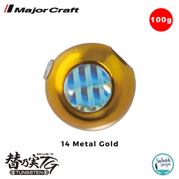 Major Craft TMTG-Head Tungsten Slider Tai Rubber Jig 100gr #14 Metal Gold ürün görseli 1