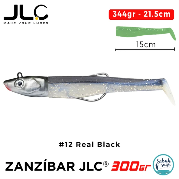 JLC Zanzibar 300 Set 344gr 21.5cm #12 Real Black Silikon Balık ürün görseli 1