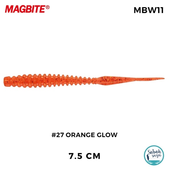 Magbite Tai Rubber Booty Boost 7.5cm #27 Orange Glow Kokulu Silikon Yem (6 Adet) ürün görseli 1