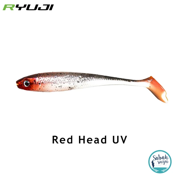 Ryuji Panic Shad 9cm 5.5gr Silikon Balık (3 Adet) Red Head UV ürün görseli 1