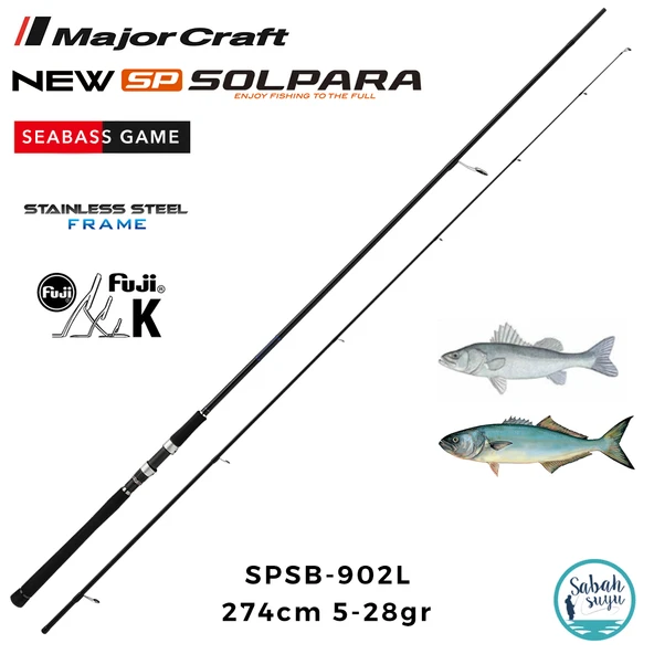 Major Craft Solpara SPSB-902L Seabass Game 274cm 5-28gr (2P) Spin Kamış ürün görseli 1