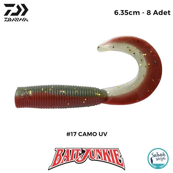 Daiwa Bait Junkie Grub 6.35cm #17 Camo UV (8 Adet) ürün görseli 1