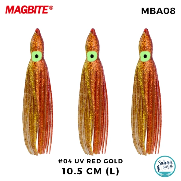 Magbite Tako Bait Silikon Ahtapot L 10.5cm #4 UV Red Gold (3 Adet) ürün görseli 1