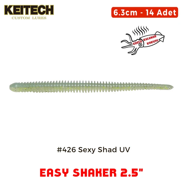Keitech Easy Shaker 6.3cm (2.5") #426 Sexy Shad Kokulu Silikon Kurt ürün görseli 1