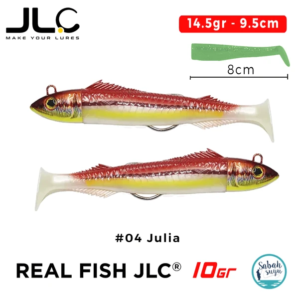 JLC Real Fish 10 Combo Set 14.5gr 9.5cm #04 Julia (2+2) Silikon Balık ürün görseli 1