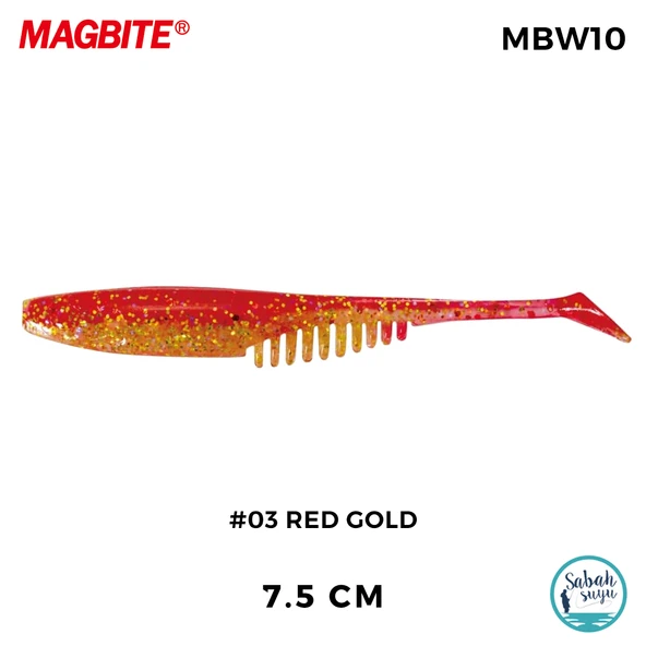Magbite Chucky 7.5cm #03 Red Gold Kokulu Silikon Yem (5 Adet) ürün görseli 1